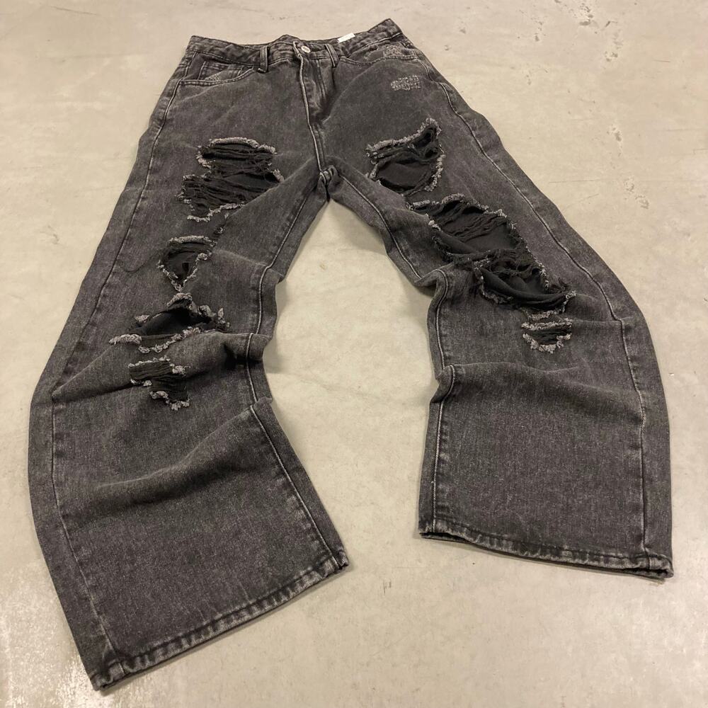 Baggy Y2K black ripped Jeans 29x29
